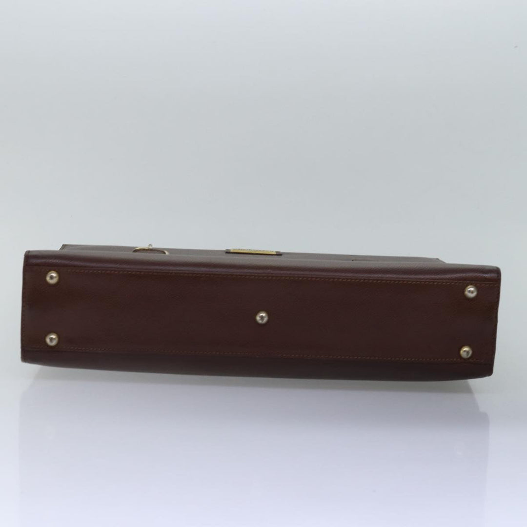 BurberrySs Hand Bag Leather Brown Auth bs14914