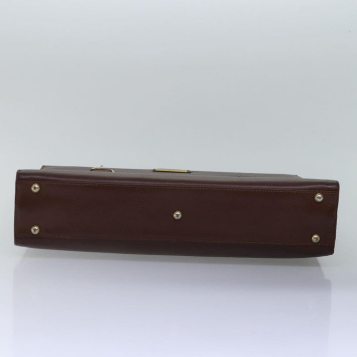 BurberrySs Hand Bag Leather Brown Auth bs14914