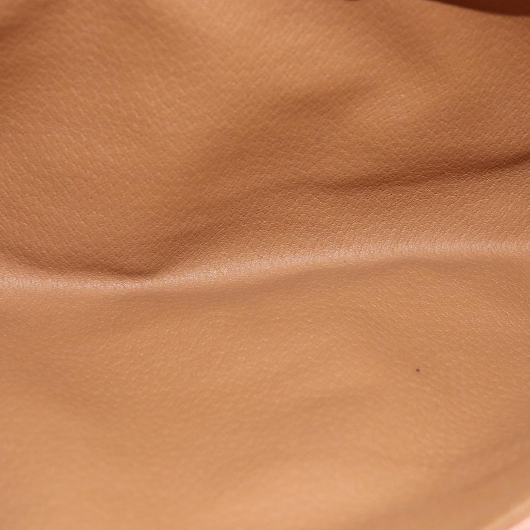 Celine Macadam Canvas Clutch Bag Beige Auth bs14940