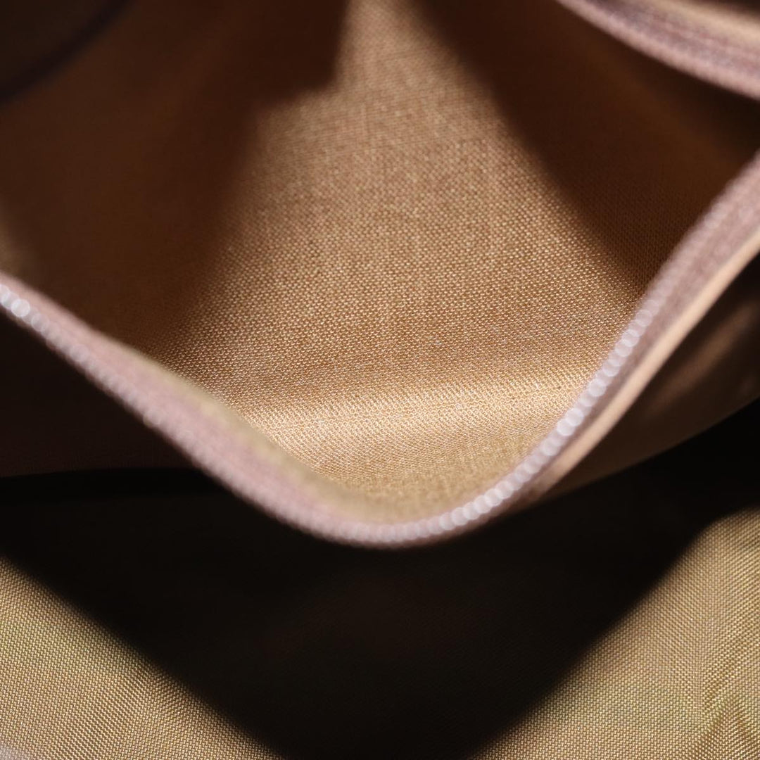 BurberrySs Nova Check Hand Bag Canvas Beige Auth bs14956