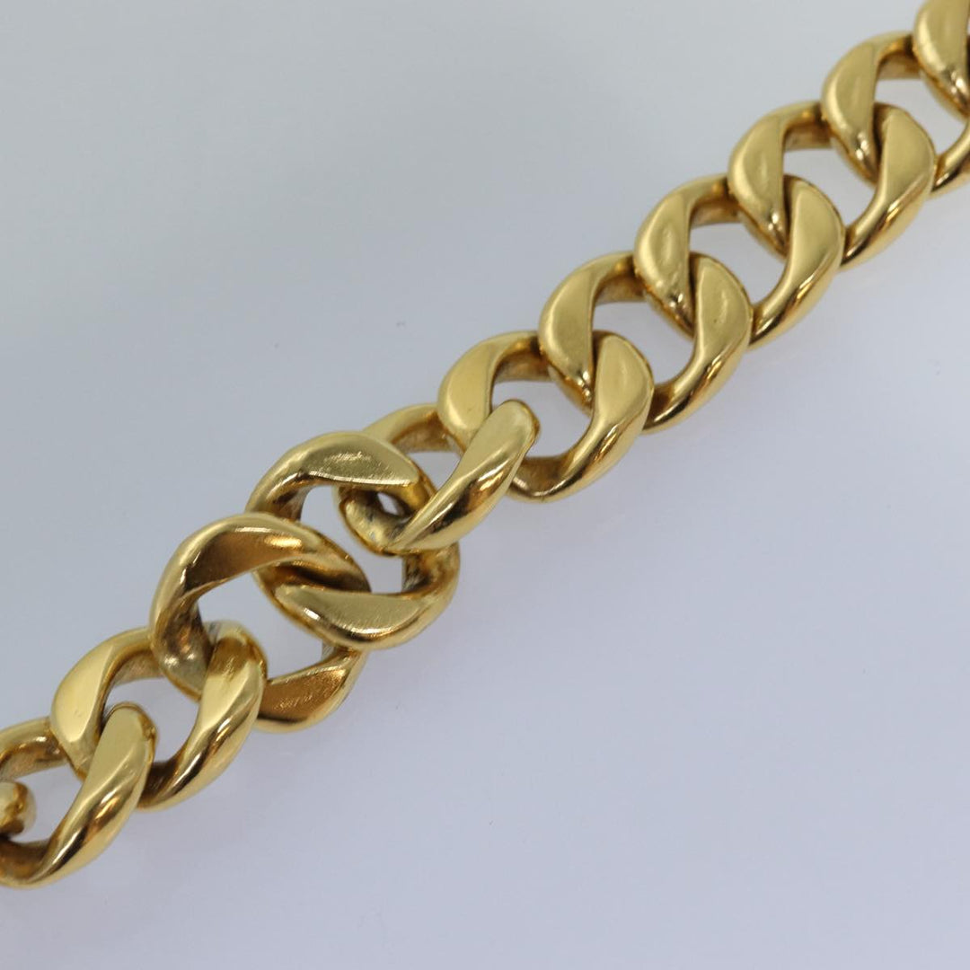Top Quality Chanel Chain Belt metal 31.1" Gold Black CC Auth bs14988