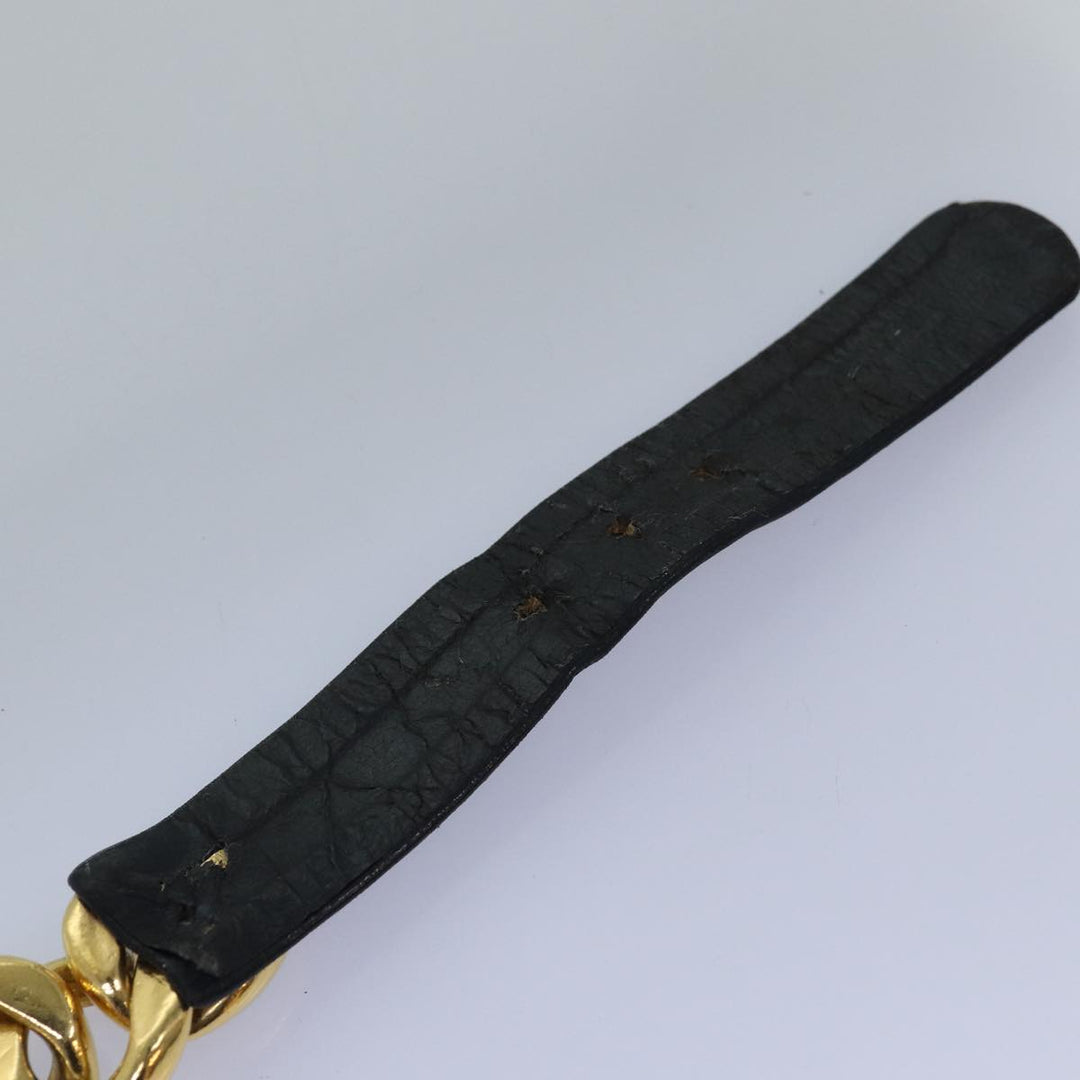 Top Quality Chanel Chain Belt metal 31.1" Gold Black CC Auth bs14988