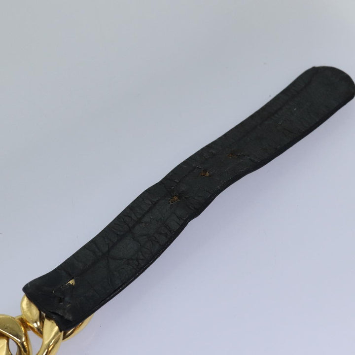 Top Quality Chanel Chain Belt metal 31.1" Gold Black CC Auth bs14988