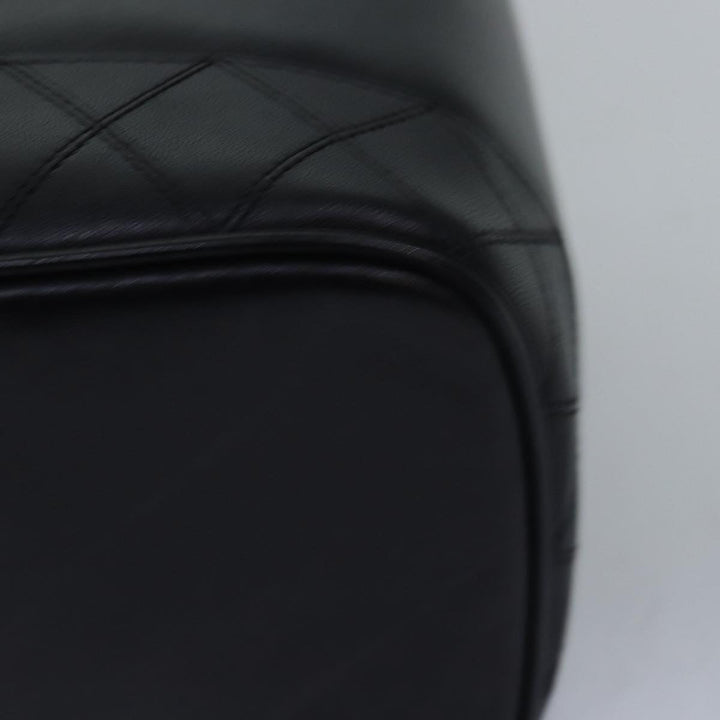 Chanel Bicolole Vanity Cosmetic Pouch Leather Black CC Auth bs14989