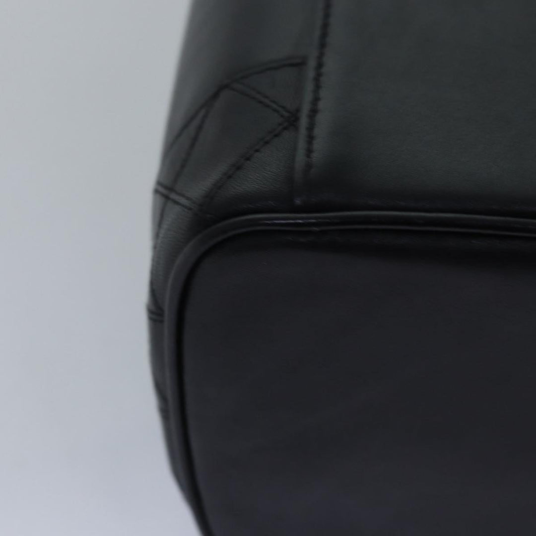 Chanel Bicolole Vanity Cosmetic Pouch Leather Black CC Auth bs14989