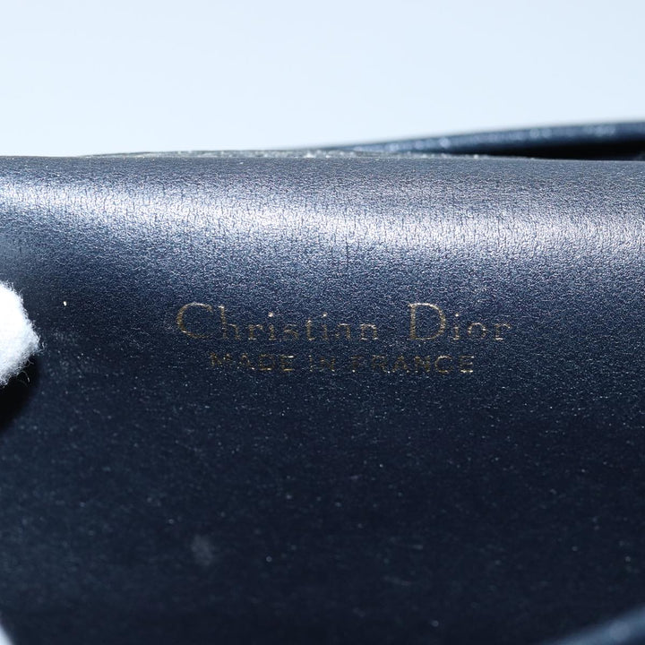 CHRISTIAN Top quality Dior Honeycomb Canvas Shoulder Bag Black Auth bs15005