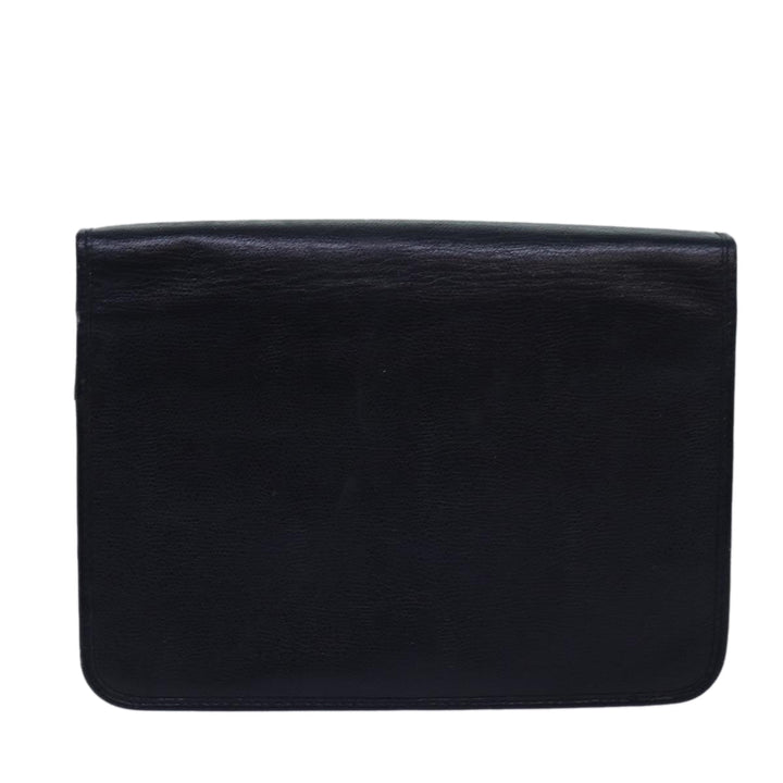 CHRISTIAN Top quality Dior Honeycomb Canvas Shoulder Bag Black Auth bs15005