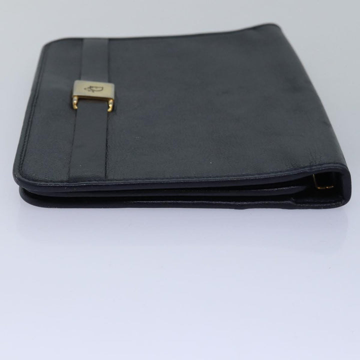 CHRISTIAN Top quality Dior Honeycomb Canvas Shoulder Bag Black Auth bs15005