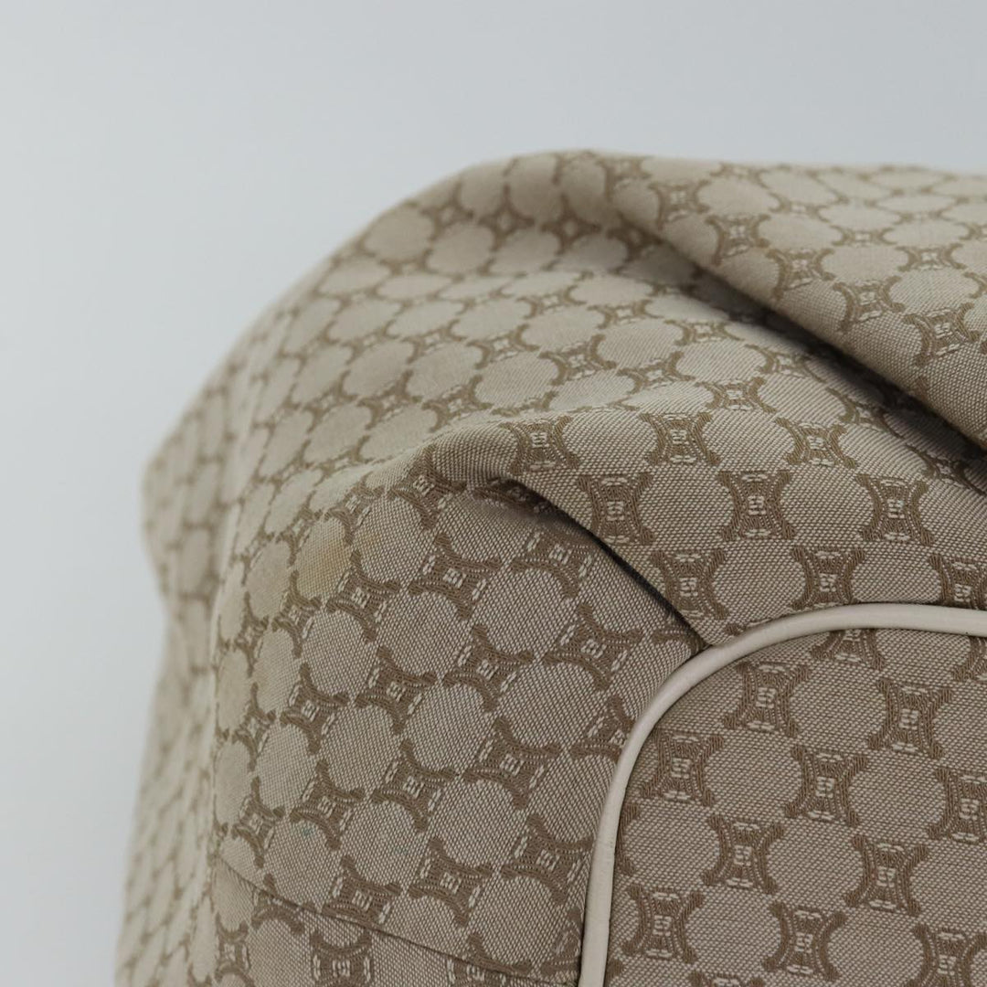 Celine Macadam Canvas Shoulder Bag Beige Auth bs15019