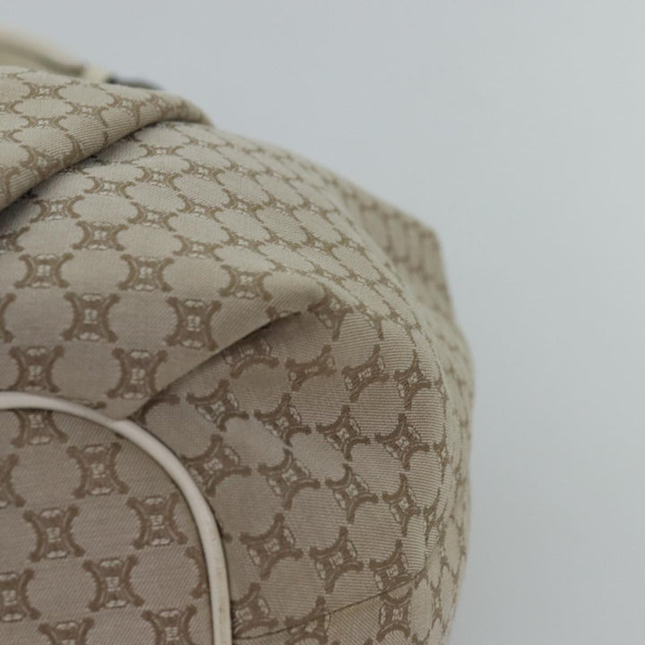 Celine Macadam Canvas Shoulder Bag Beige Auth bs15019