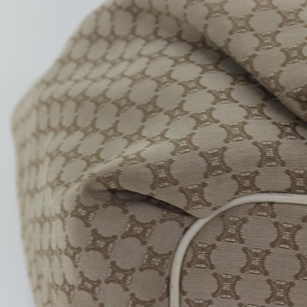 Celine Macadam Canvas Shoulder Bag Beige Auth bs15019