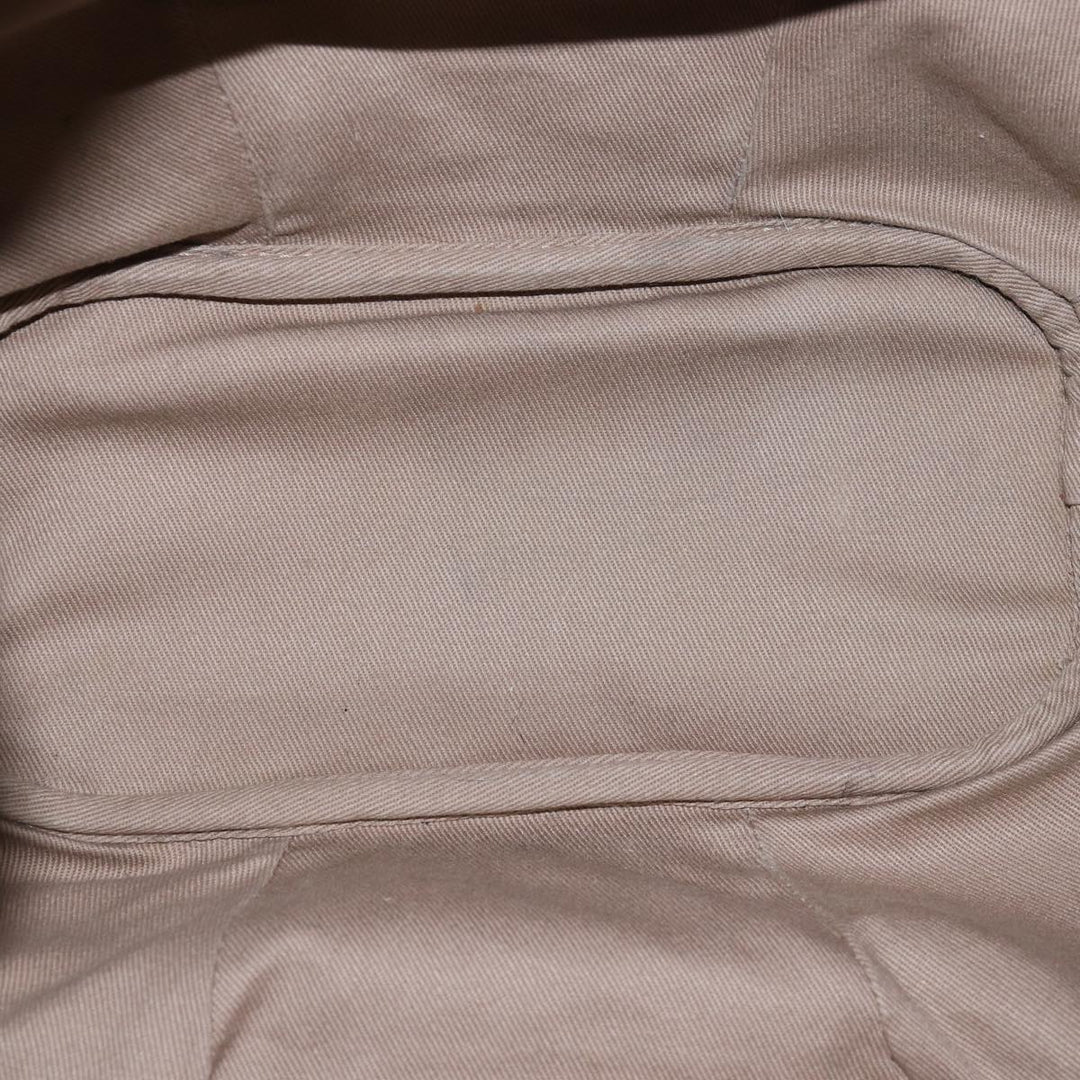 Celine Macadam Canvas Shoulder Bag Beige Auth bs15019