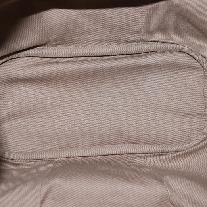 Celine Macadam Canvas Shoulder Bag Beige Auth bs15019