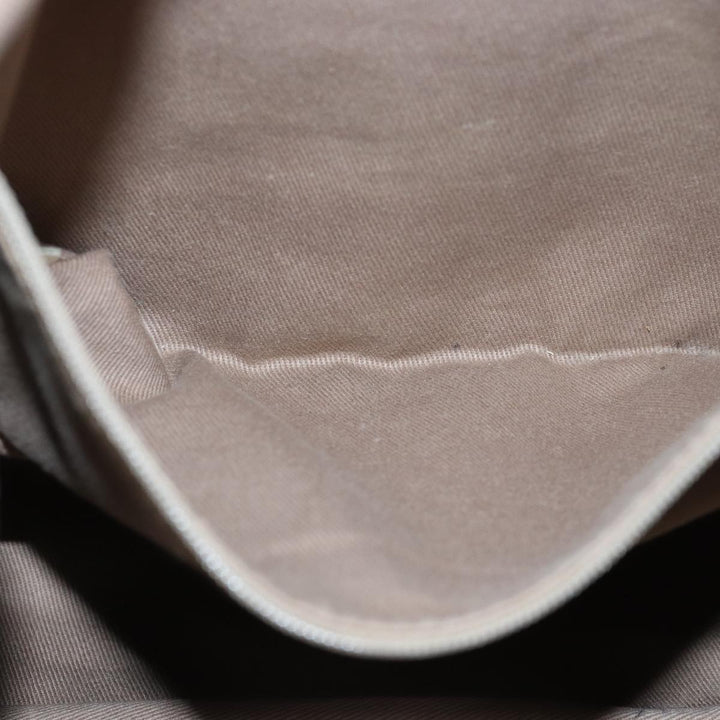 Celine Macadam Canvas Shoulder Bag Beige Auth bs15019