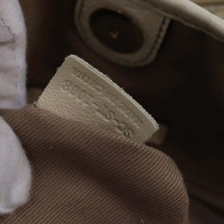 Celine Macadam Canvas Shoulder Bag Beige Auth bs15019