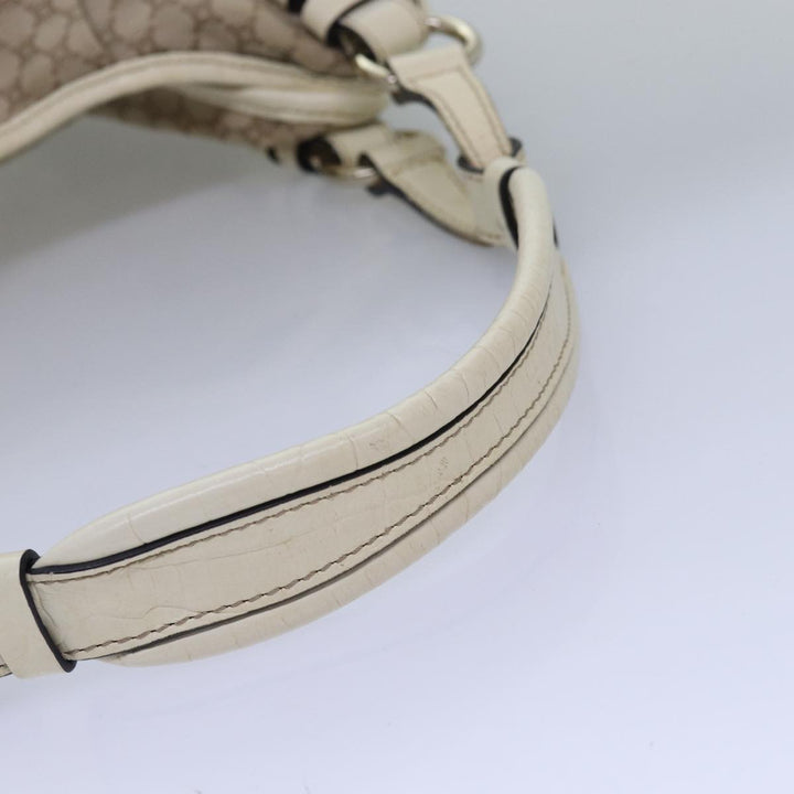 Celine Macadam Canvas Shoulder Bag Beige Auth bs15019