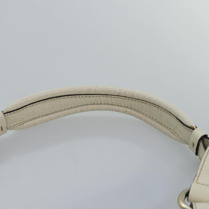 Celine Macadam Canvas Shoulder Bag Beige Auth bs15019