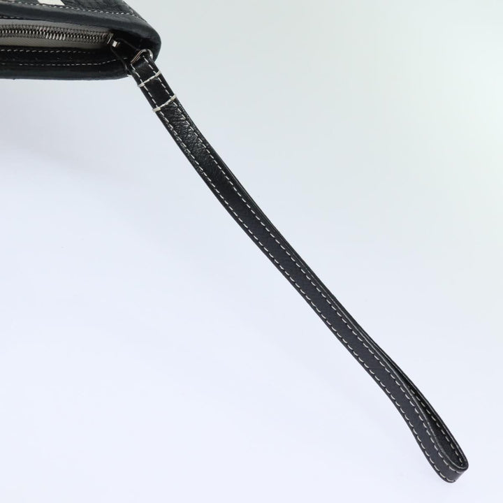 Top Quality Balenciaga Clutch Bag Leather Black White Auth bs15028