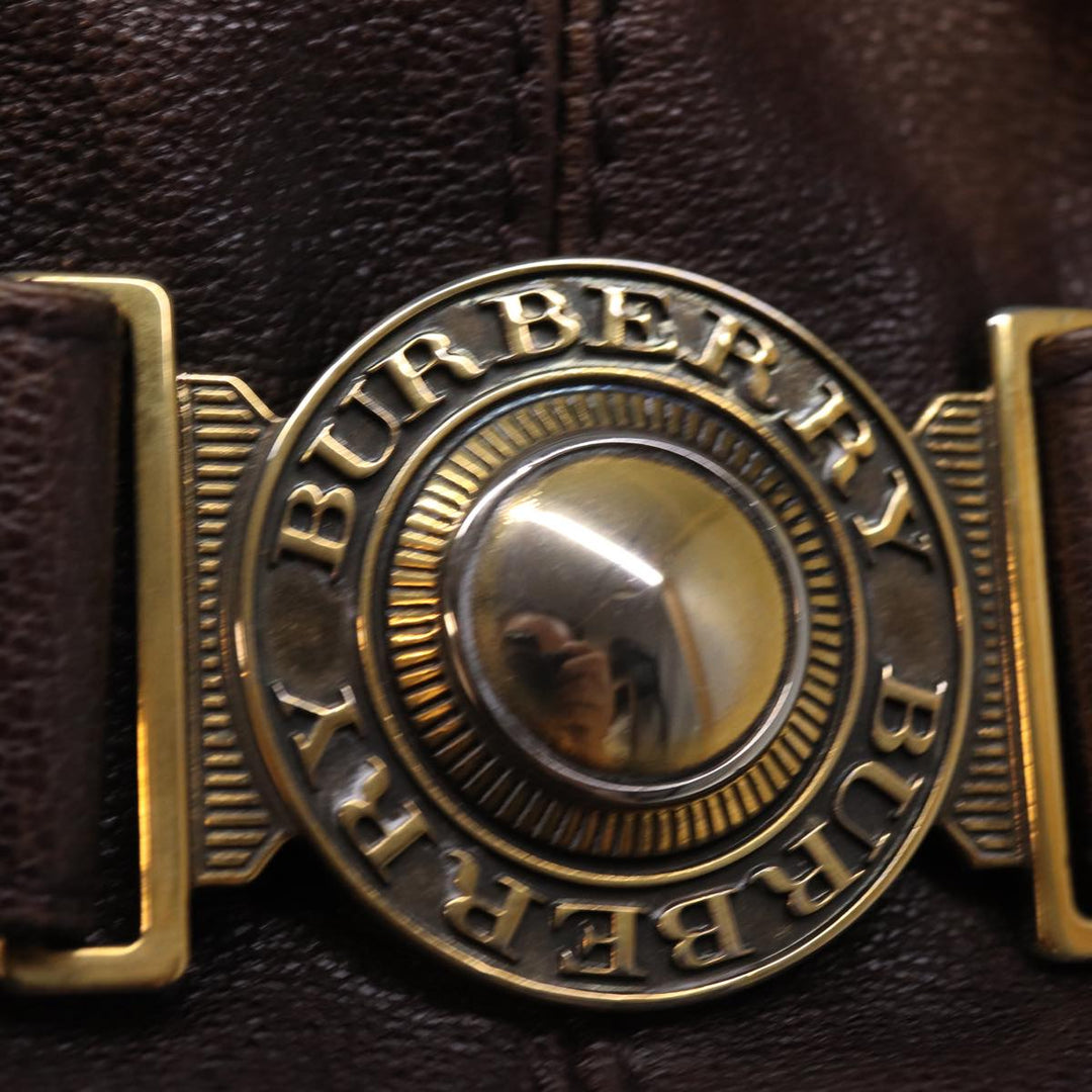 Burberry Shoulder Bag Leather Brown Auth bs15061