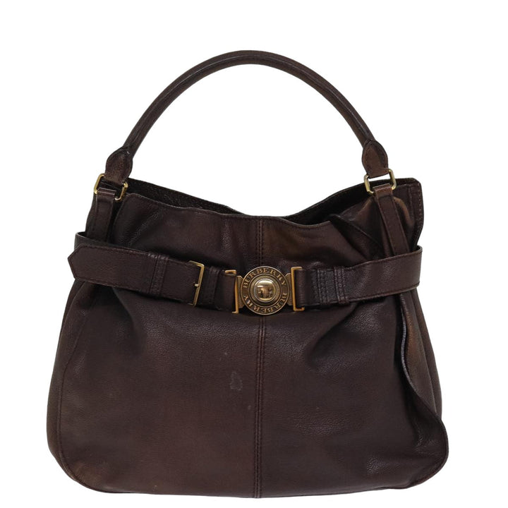 Burberry Shoulder Bag Leather Brown Auth bs15061