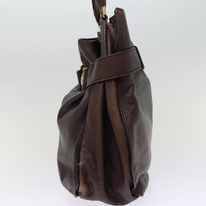 Burberry Shoulder Bag Leather Brown Auth bs15061
