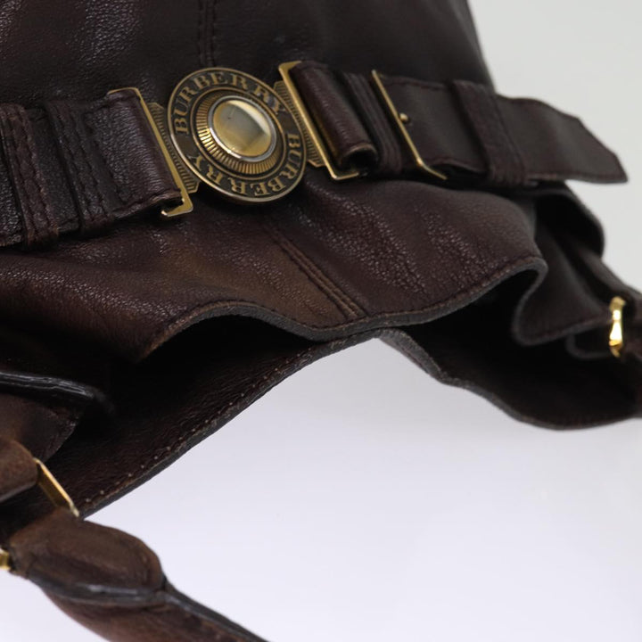Burberry Shoulder Bag Leather Brown Auth bs15061