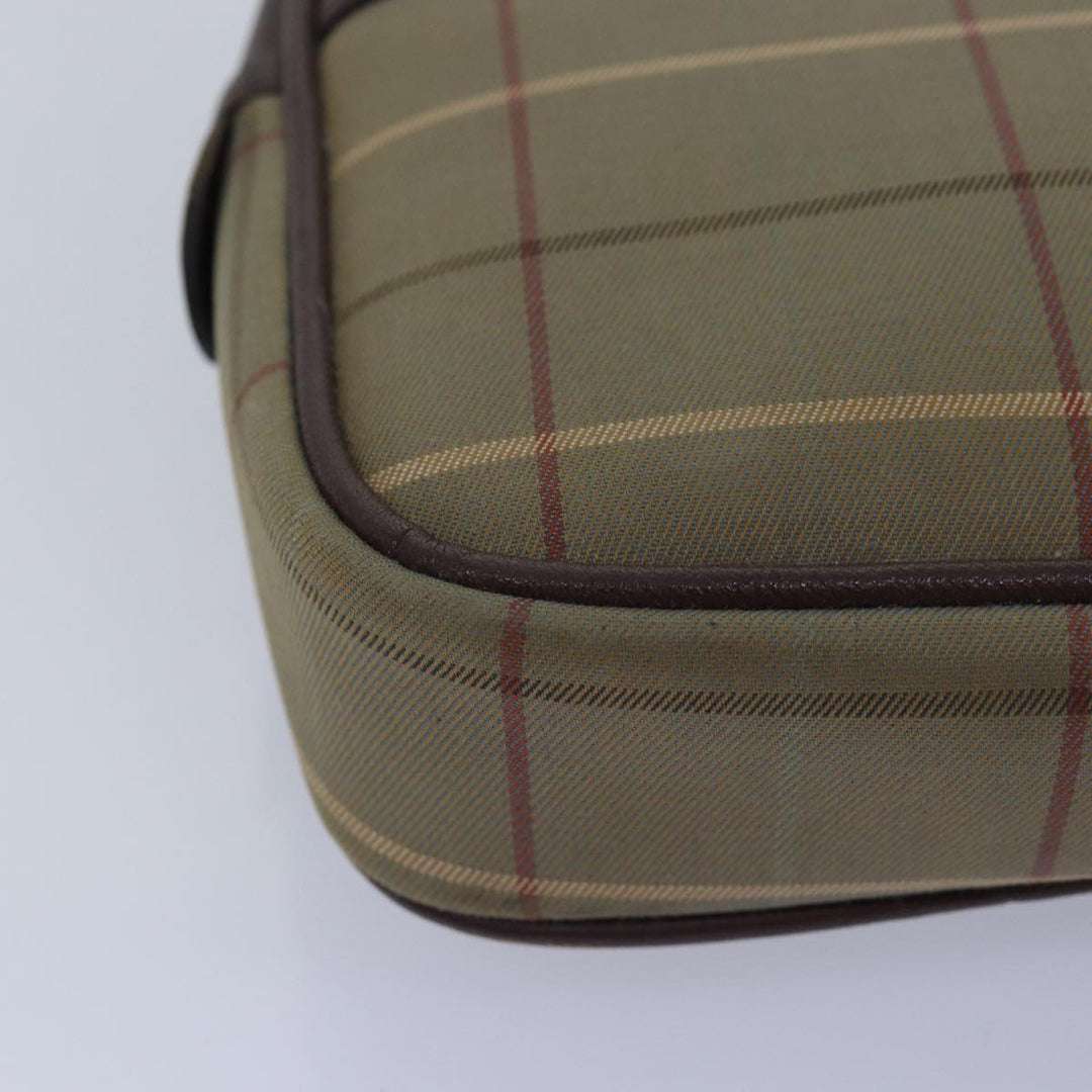 BurberrySs Nova Check Clutch Bag Canvas Beige Auth bs15066
