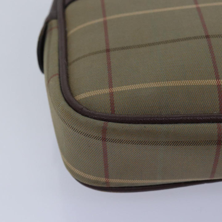 BurberrySs Nova Check Clutch Bag Canvas Beige Auth bs15066