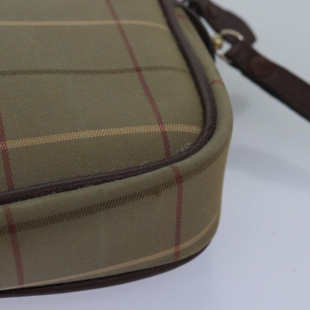 BurberrySs Nova Check Clutch Bag Canvas Beige Auth bs15066