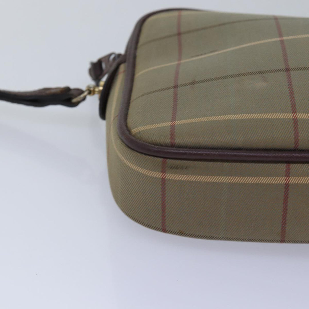 BurberrySs Nova Check Clutch Bag Canvas Beige Auth bs15066