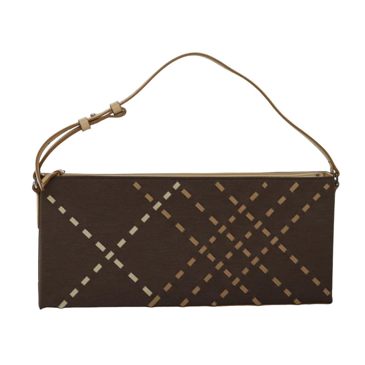 Burberry Hand Bag Canvas Brown Auth bs15077
