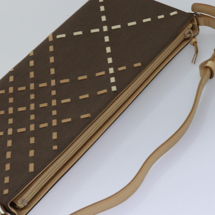 Burberry Hand Bag Canvas Brown Auth bs15077