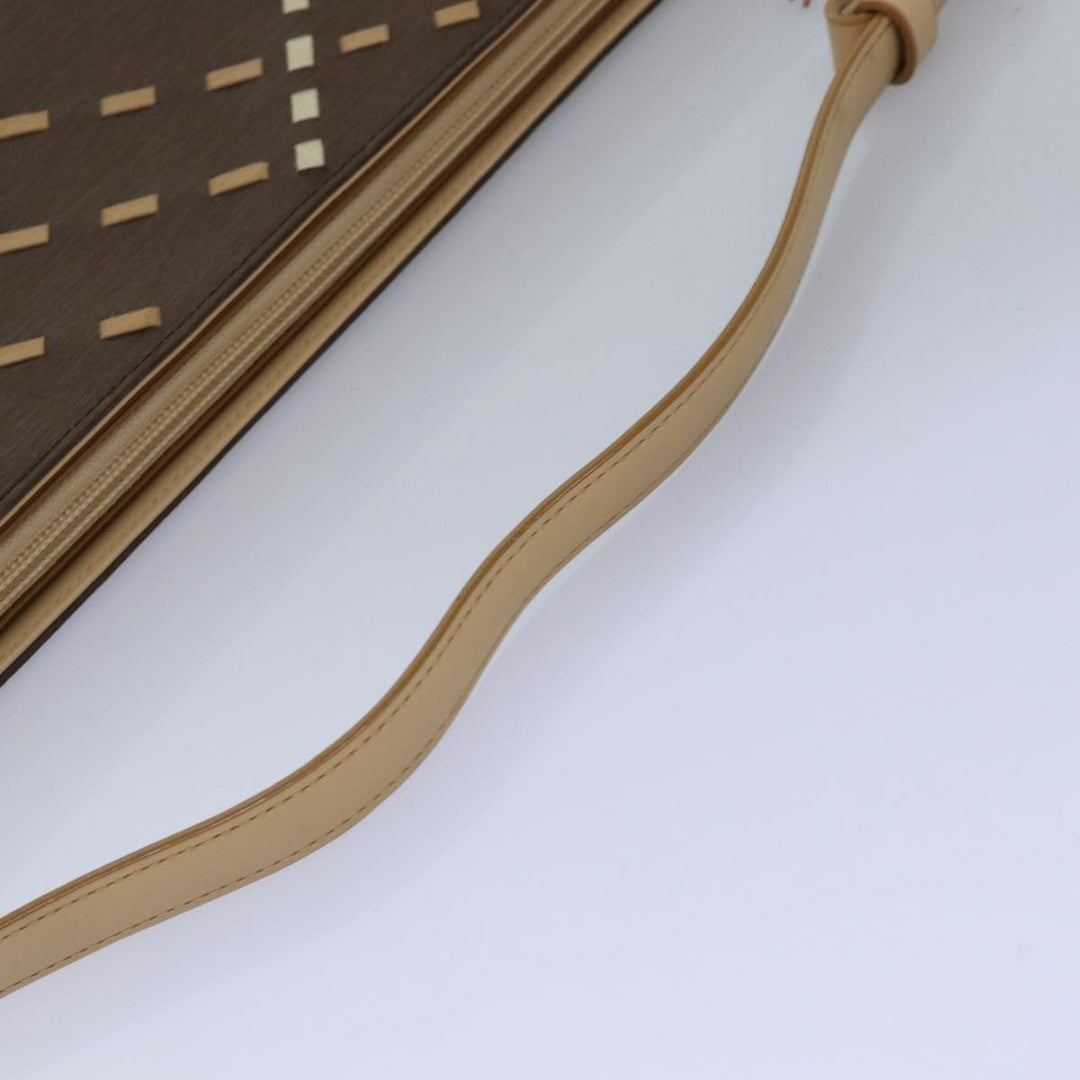 Burberry Hand Bag Canvas Brown Auth bs15077