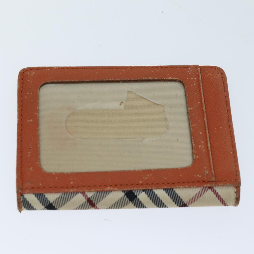 Burberry Coin Purse Billfold Canvas Leather 5Set Beige Black Auth bs15090