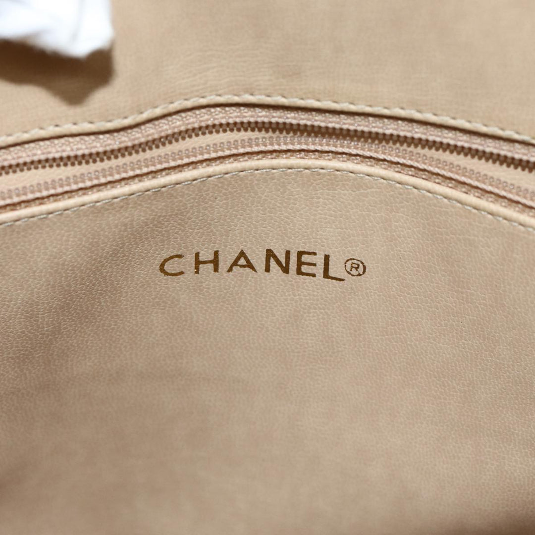 Top Quality Chanel Matelasse Chain Shoulder Bag Lamb Skin Beige CC Auth bs15118