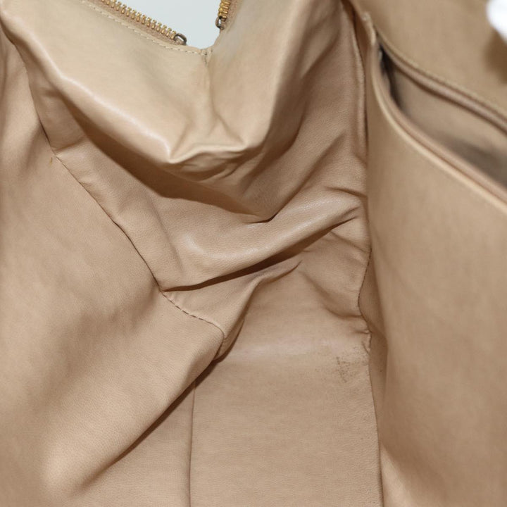 Top Quality Chanel Matelasse Chain Shoulder Bag Lamb Skin Beige CC Auth bs15118