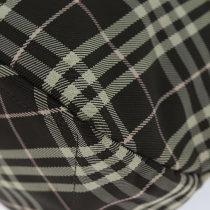 Burberry Nova Check Blue Label Tote Bag Nylon Brown Auth bs15120