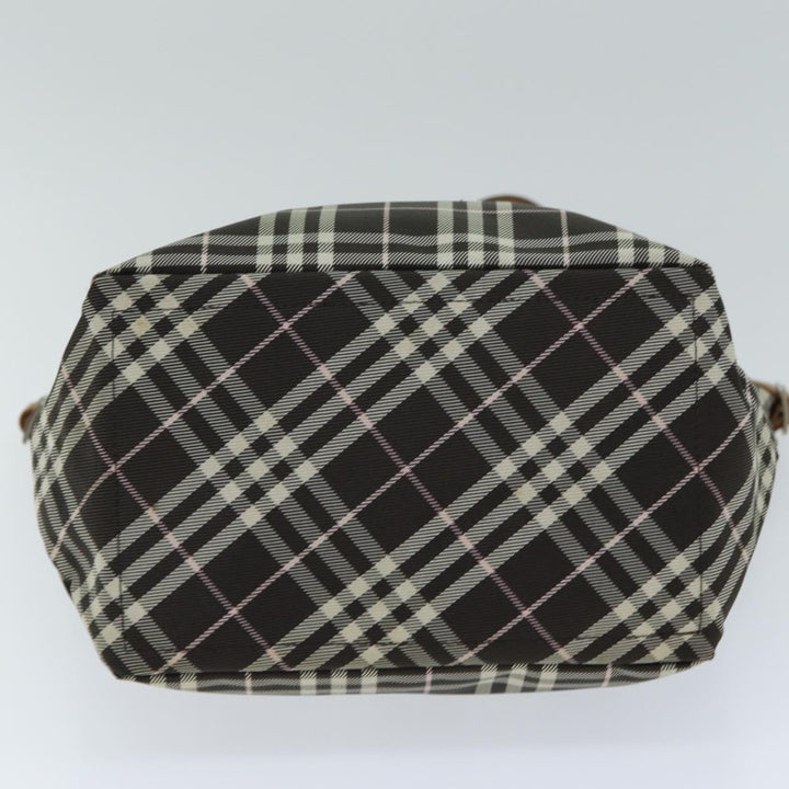 Burberry Nova Check Blue Label Tote Bag Nylon Brown Auth bs15120