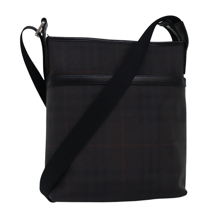 Burberry Nova Check Shoulder Bag PVC Leather Brown Auth bs15130