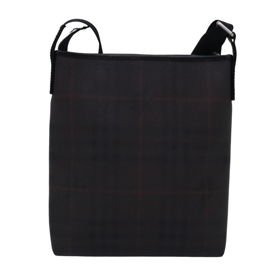 Burberry Nova Check Shoulder Bag PVC Leather Brown Auth bs15130