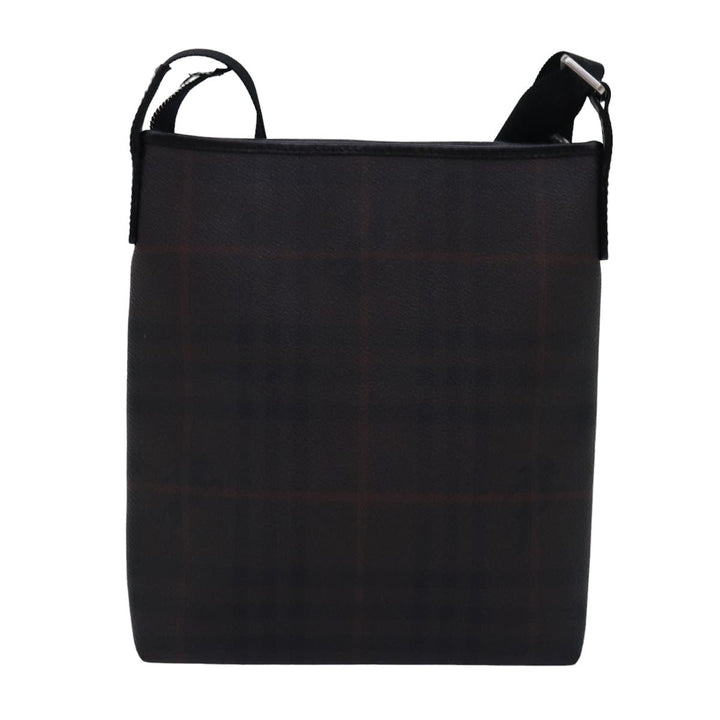 Burberry Nova Check Shoulder Bag PVC Leather Brown Auth bs15130
