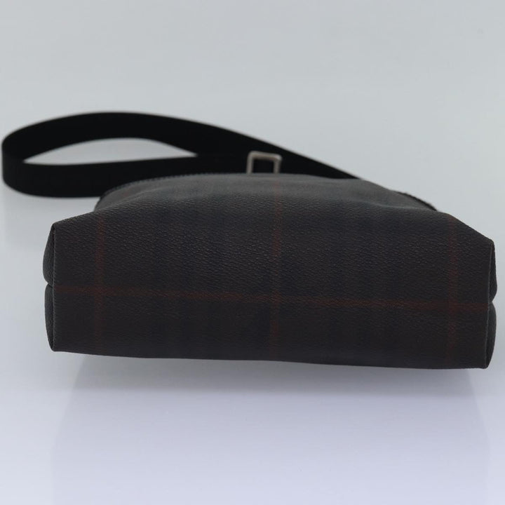 Burberry Nova Check Shoulder Bag PVC Leather Brown Auth bs15130