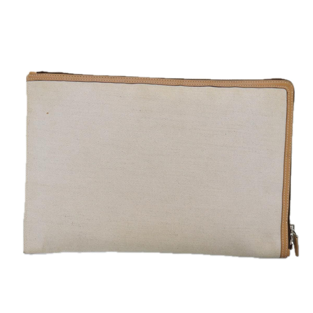 Top Quality Balenciaga Clutch Bag Canvas Beige 419994 Auth bs15134