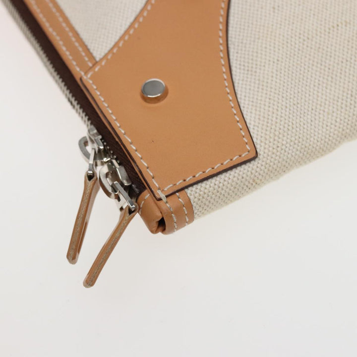 Top Quality Balenciaga Clutch Bag Canvas Beige 419994 Auth bs15134