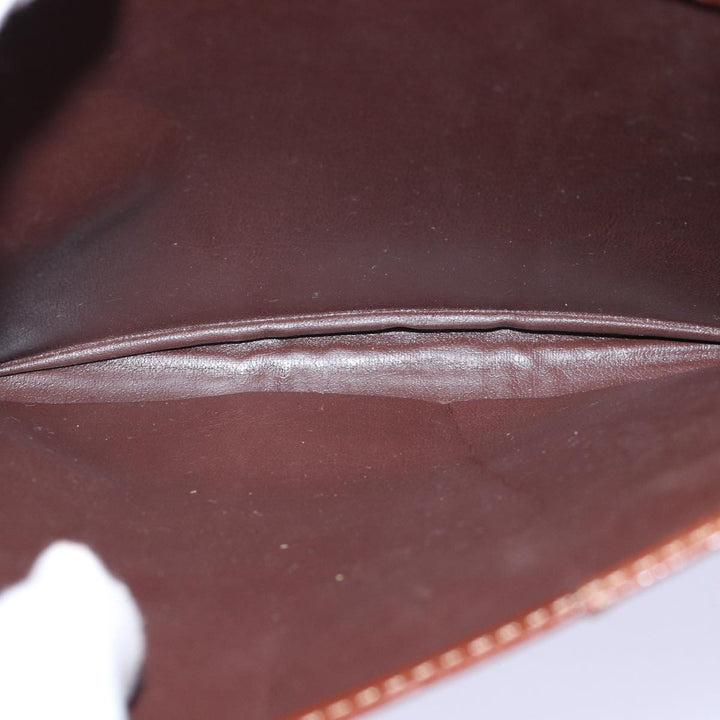 BurberrySs Clutch Bag Leather Brown Auth bs15138