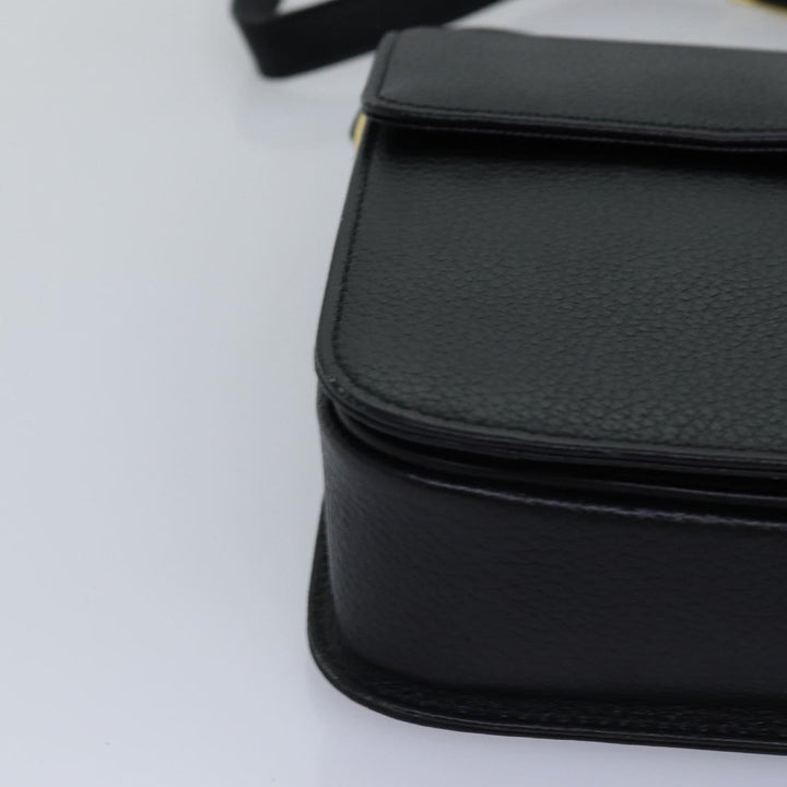 BurberrySs Shoulder Bag Leather Black Auth bs15151