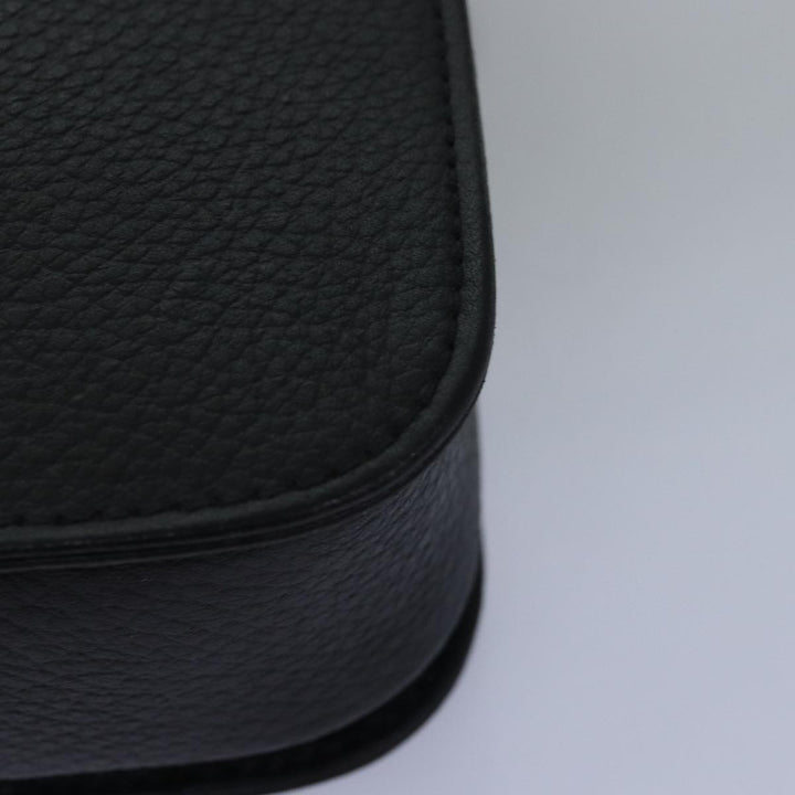 BurberrySs Shoulder Bag Leather Black Auth bs15151