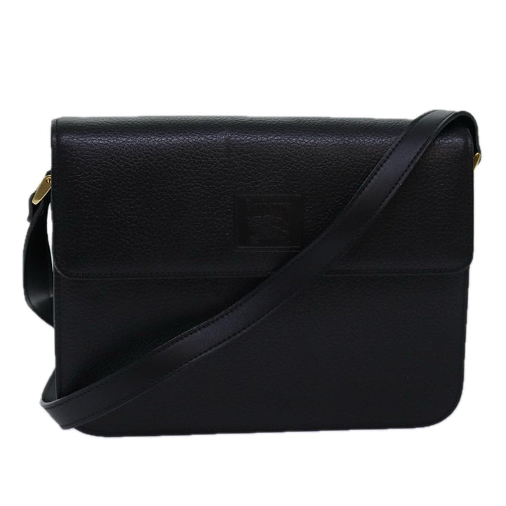 BurberrySs Shoulder Bag Leather Black Auth bs15151