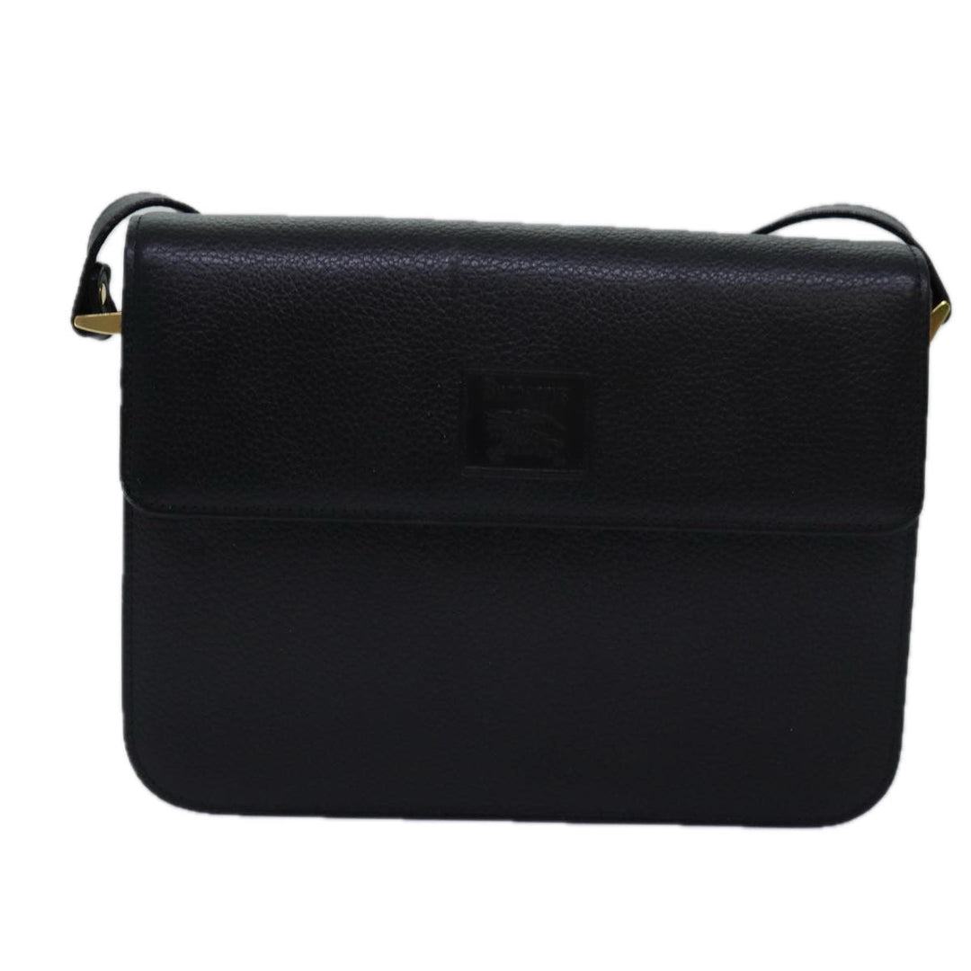BurberrySs Shoulder Bag Leather Black Auth bs15151