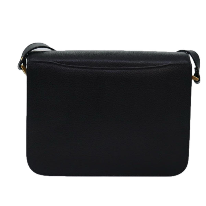 BurberrySs Shoulder Bag Leather Black Auth bs15151